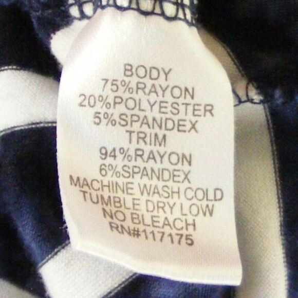 BLUE CURL Beachwear Swim Cover Up, L, Jersey, Blue/White stripes, Pockets - Picture 11 of 11